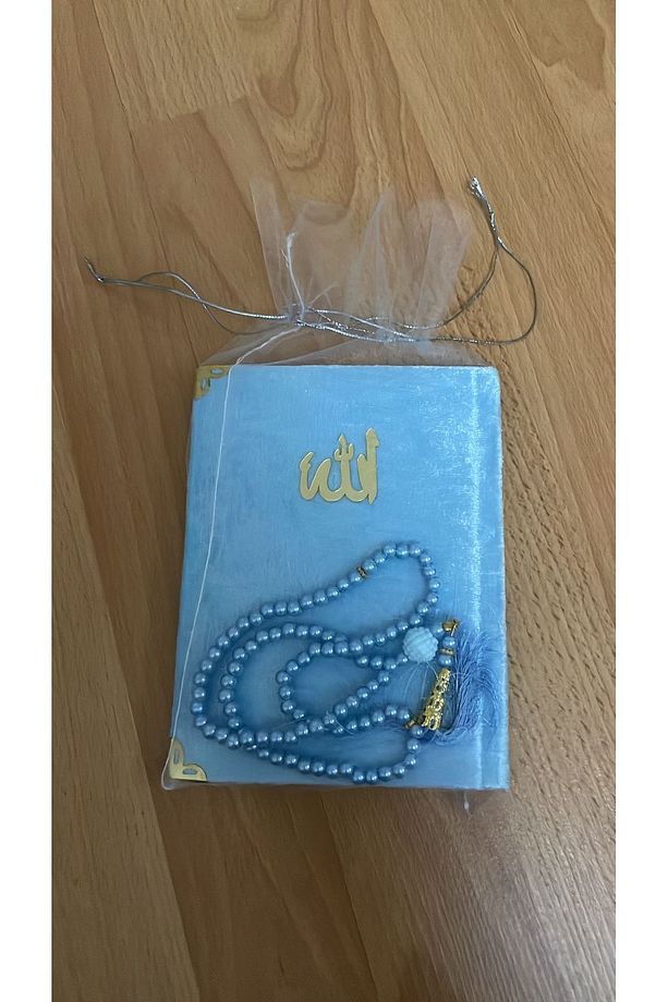 20 adet hediyelik tül kese içinde yasini şerif ve tesbih seti karışık renkler mevlidlik - 5