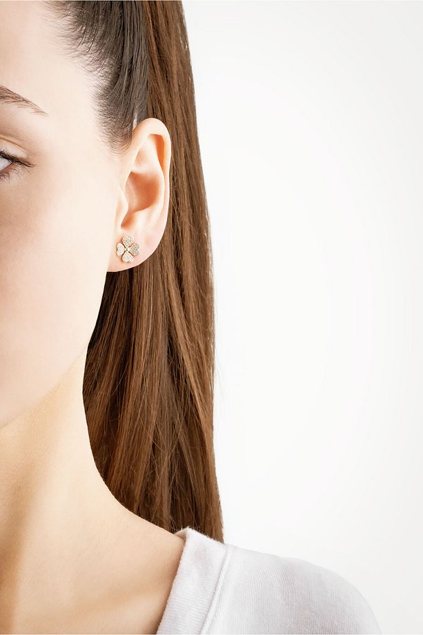 Müge Çiçeği 18 Ayar Sarı Altın Kaplama Gümüş Minimal Küpe - 2