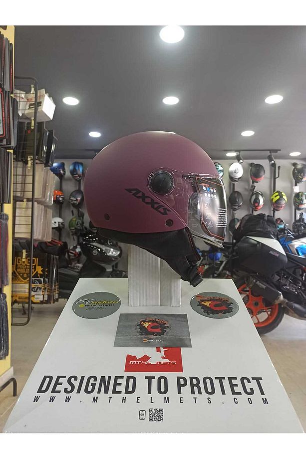 Square Yarım Kask (Bordo) - 1