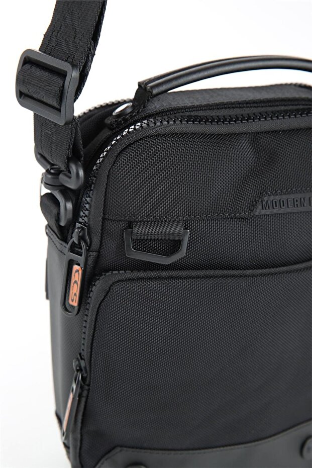 حقيبة محفظة سوداء للرجال - 5