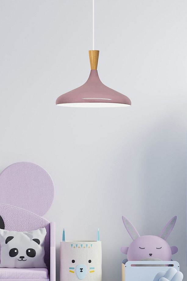Champion Lila Ahşap Huni Tekli Avize Sarkıt Salon Mutfak Cafe Butik Lamba Aydınlatma Avizeler - 4