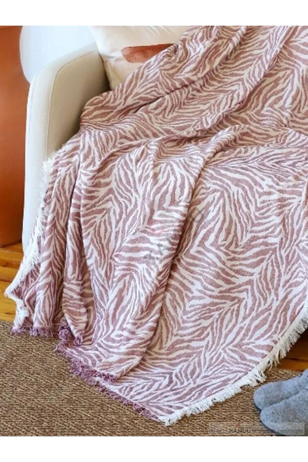 160X210Cm Zebra Patterned Sofa Cover, Single Pique, Single Bedspread, Tv Blanket