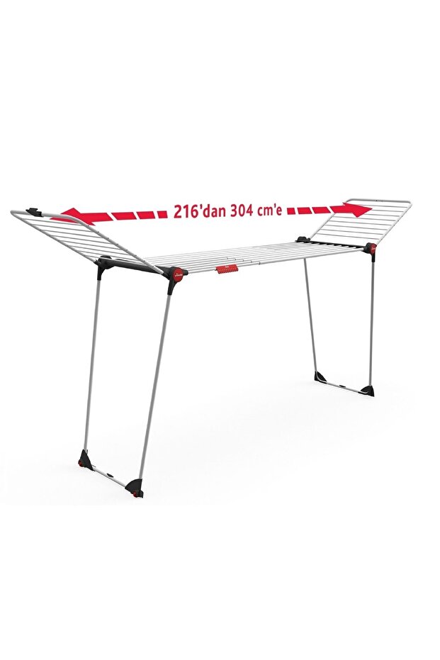 Infinity Flex 2 Metre Uzatılabilir, 30 Metre Kurutma Alanına sahip Çamaşır Kurutmalığı,5 YIL GARANTİ - 1