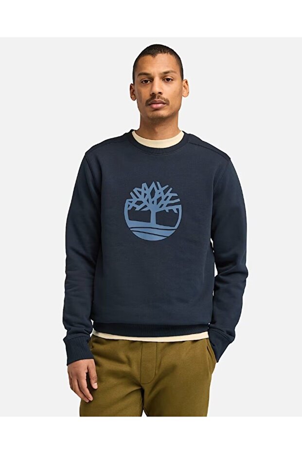 سويت شيرت رجالي من Kennebec River Tree Logo Crew باللون الرمادي الداكن