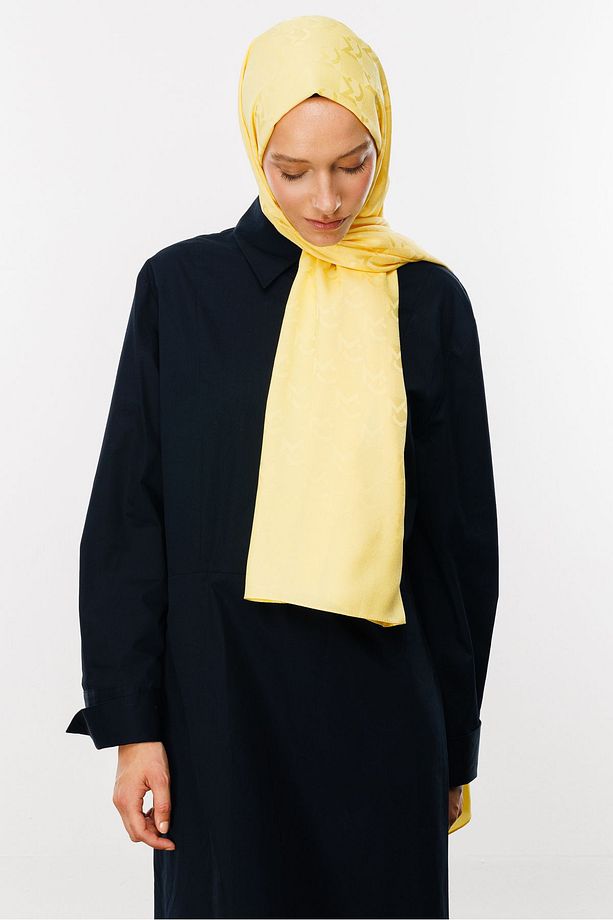 Sarı MC Desen Jakar Şal - 5