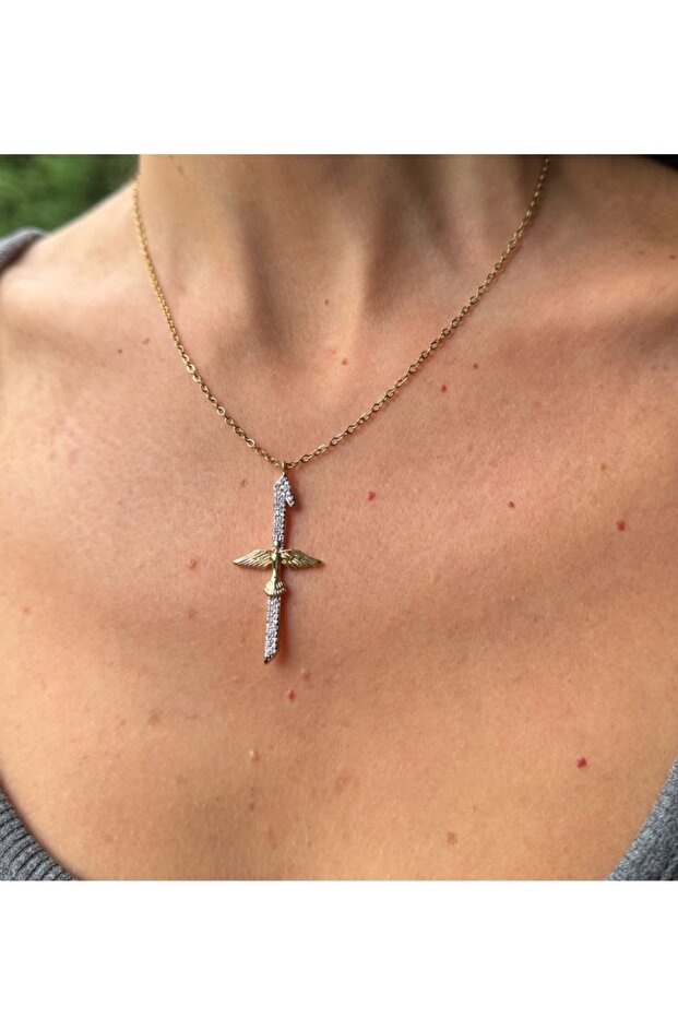 Steel Elif Phoenix Necklace