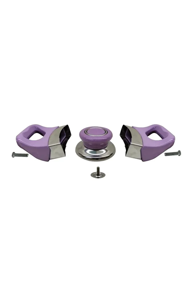 Lila Tencere Tava Yan Kulpları ve Kapak Kulpu Seti (4 Set) - 2