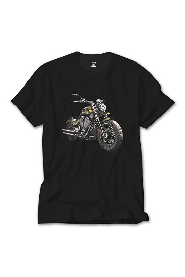 Cruiser Motorcycle Black T-Shirt