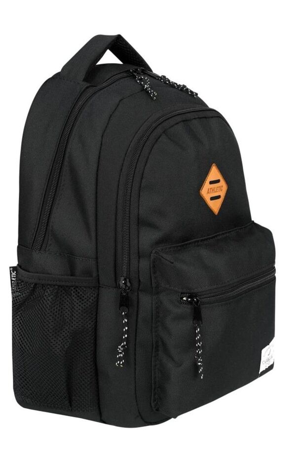 Backpack Daily Use Backpack Black Double Compartment Lightweight Backpack - 3