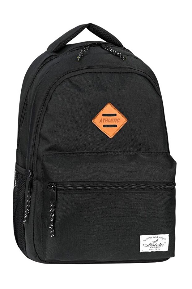Backpack Daily Use Backpack Black Double Compartment Lightweight Backpack - 1