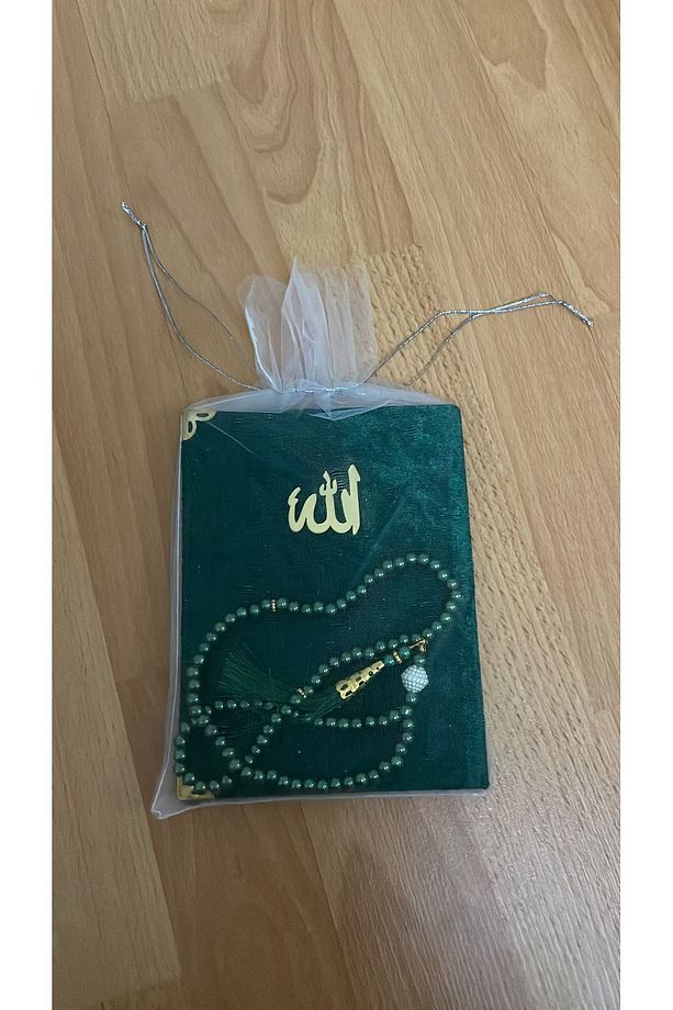 20 adet hediyelik tül kese içinde yasini şerif ve tesbih seti karışık renkler mevlidlik - 4