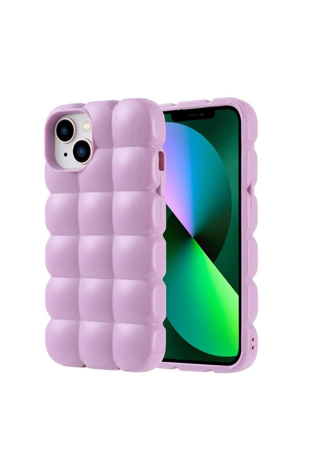 Case Compatible for Apple iPhone 14 Glossy Flexible Silicone Dom Dom Cover