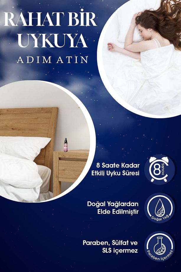 Uyku ve Yastık Spreyi; Derin ve Rahat Uyku için JaponKirazÇiçeği kokulu aromaterapi sprey 100 ml - 4