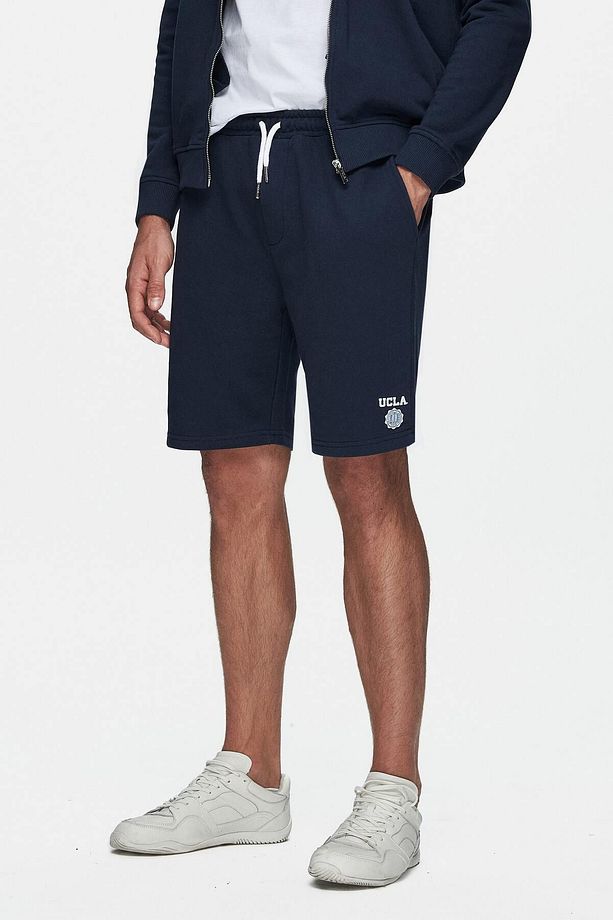 RANDY Lacivert Baskılı Baskılı Standard Fit Erkek Örme Şort - 2