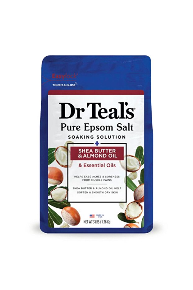 Dr Teal's Epsom Bath Salt - Shea Butter & Almond Oil 1.36Kg