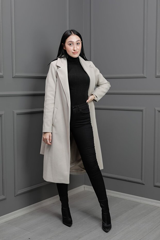 Kaside Women's Slim Fit Cut Casual Winter Stamp Coat Jacket
