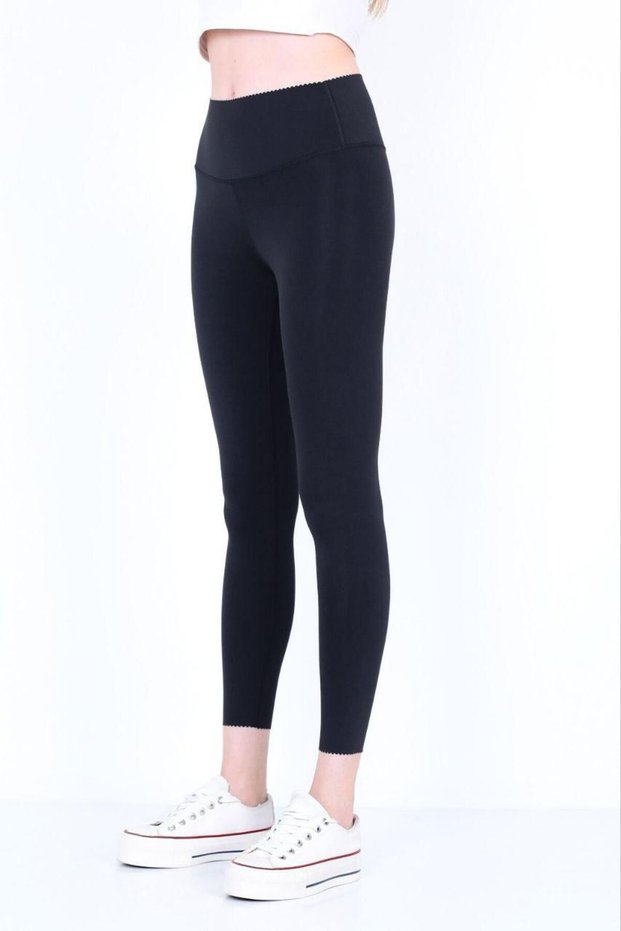 HIGH WAIST LASER CUT WIDE WAIST ELASTIC SUBMERSIBLE FABRIC SPORT LEGGINGS