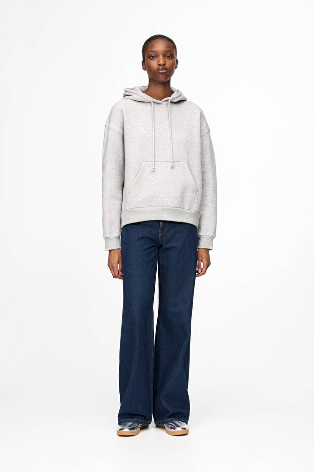 Kapüşonlu basic sweatshirt - 3