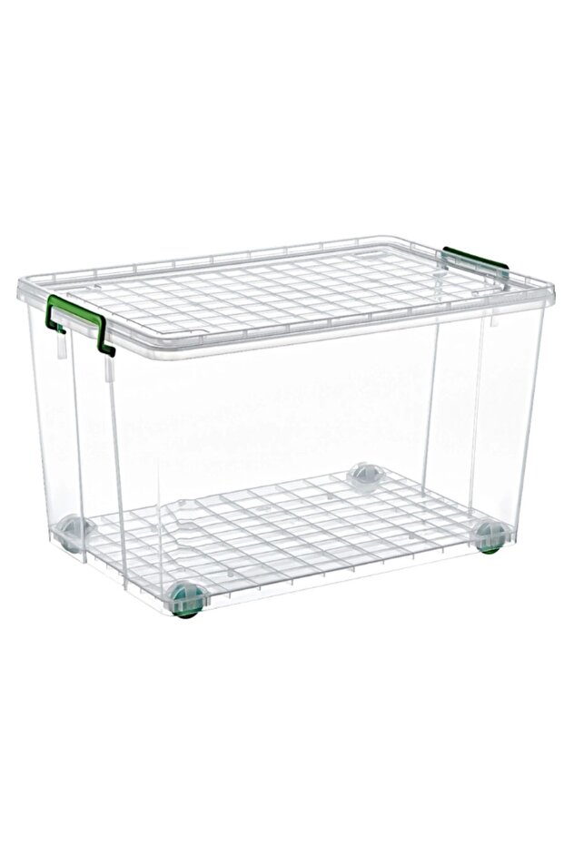 40 Lt. Transparent Storage Container on Wheels, Practical and Stylish Storage Solution - 1