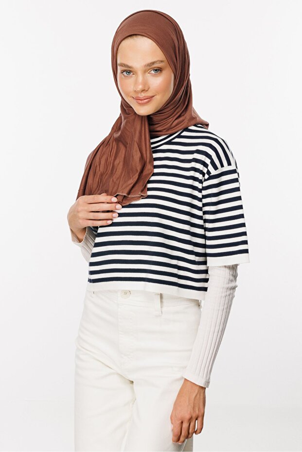 Cinnamon Combed Shawl - 2