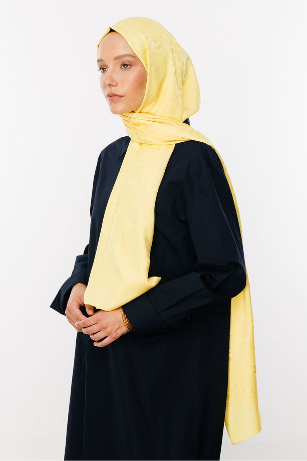 Sarı MC Desen Jakar Şal - 4