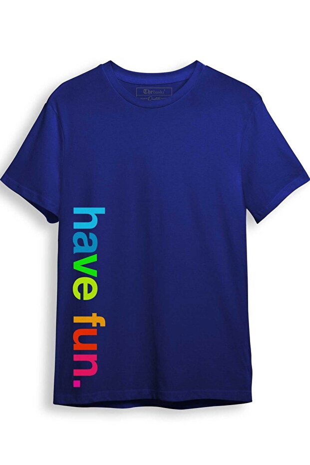 Have Design Printed 100% Cotton Premium Blue T-Shirt