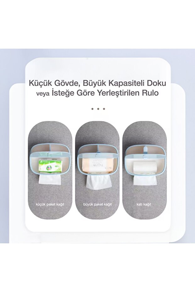 Ecoco Çok Amaçlı Bölmeli Peçetelik ve Saklama Kutusu - 6