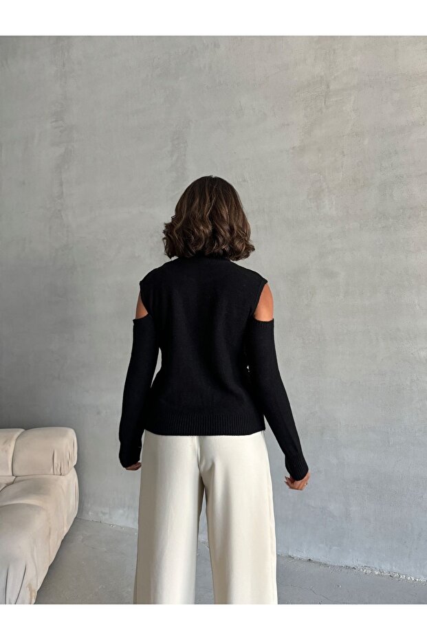 سترة منقوشة مكشوفة الكتف - 8