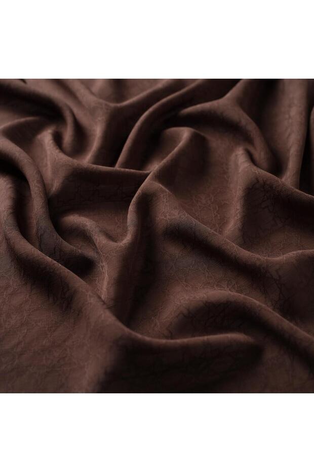 Monogram Şal - Kestane - 2