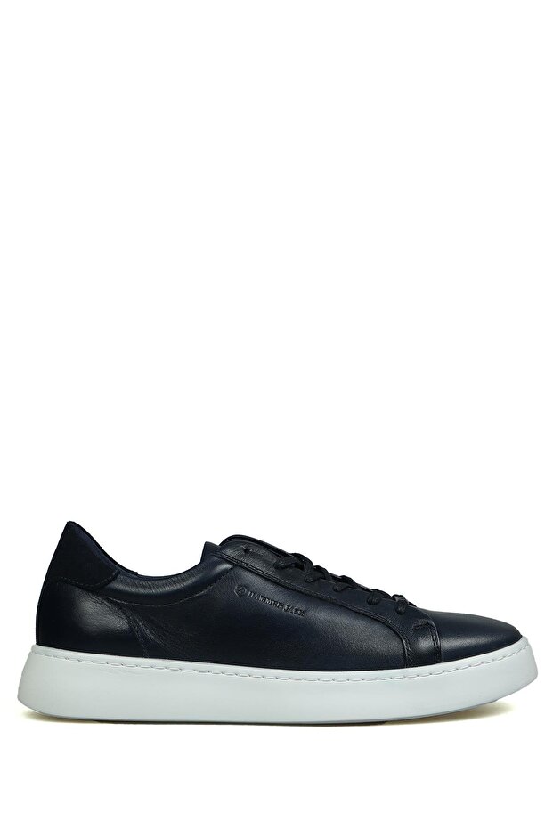 Swit Genuine Leather Navy Blue Men's Shoes