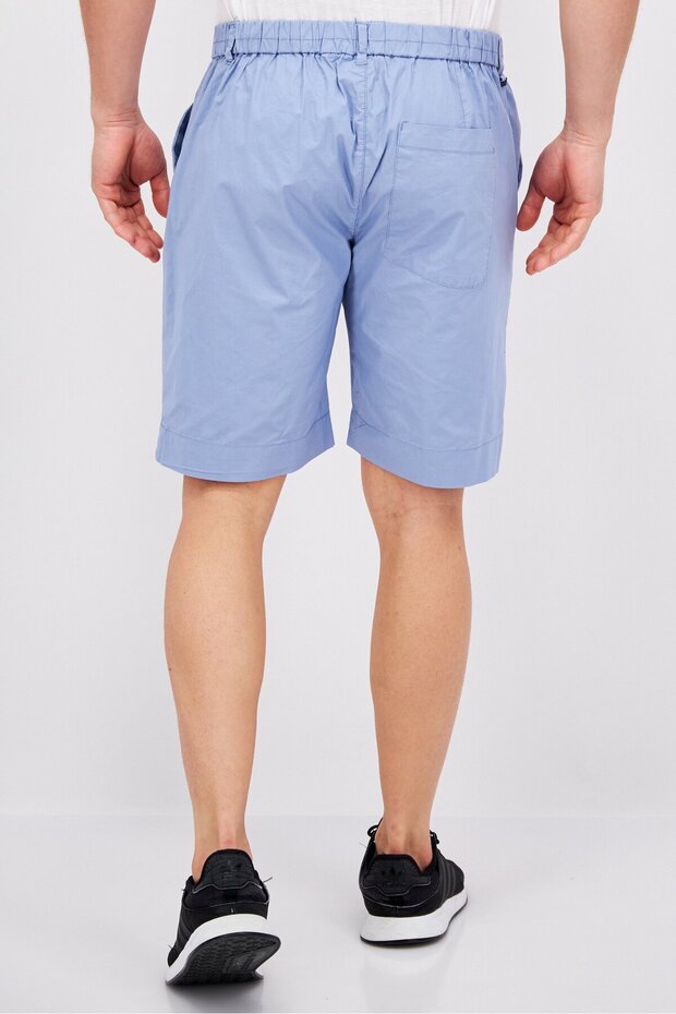 شورت رجالي سادة، أزرق فولاذي - 3