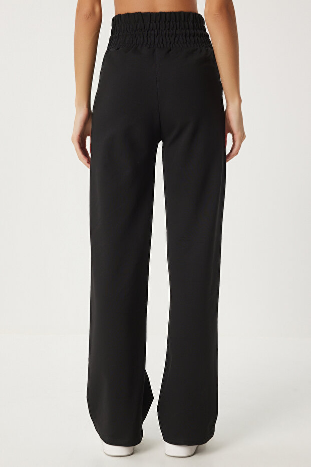 Damskie spodnie dresowe Basic z czarną kieszenią XR00018 - 6