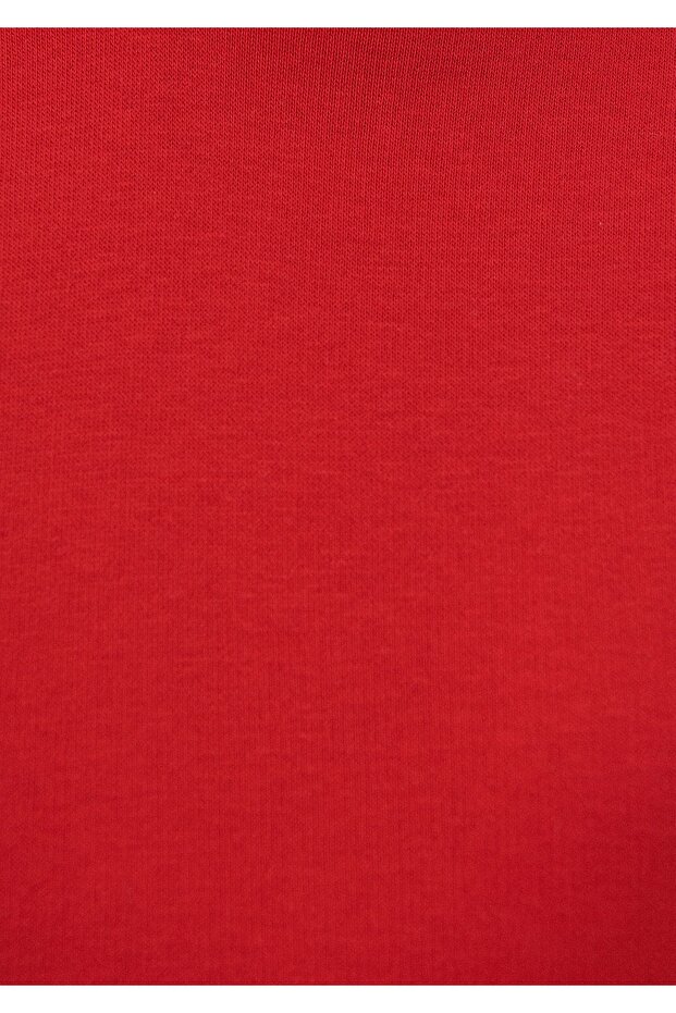 Kapüşonlu Kırmızı Basic Sweatshirt 167299-82054 - 6