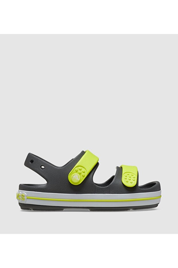 صندل Crocband Cruiser للأطفال الصغار باللون الرمادي الداكن/الحمضي