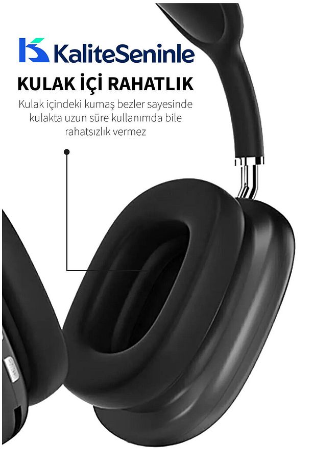 Kp9 Airmax Ios Android Uyumlu Tf Card 3.5 Jack Girişli Kulaküstü Kablosuz Bluetooth Kulaklık - 4