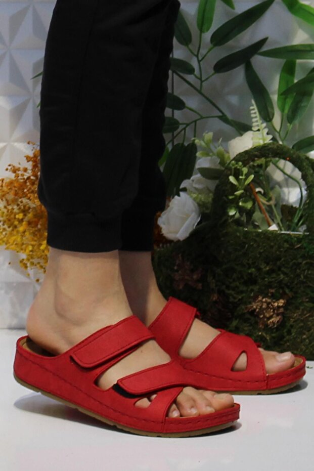 1801 Mulex Red Comfort Anatomical Comfortable Women's Slippers