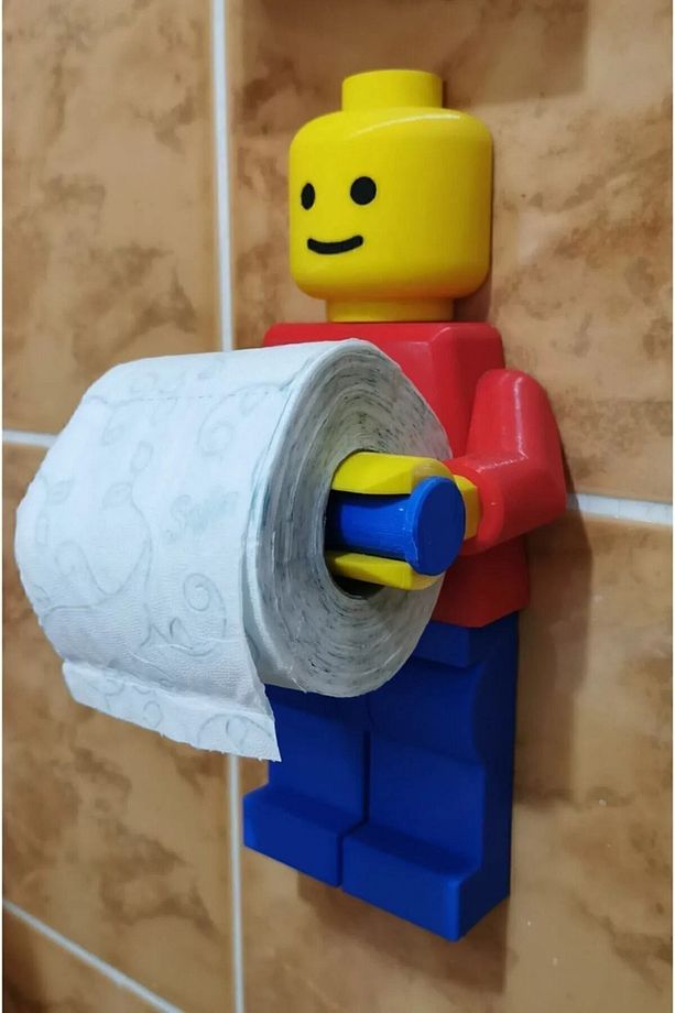 LEGO Tuvalet Kağıdı Tutucu - Lego Man Tuvalet Kağıdı Aparatı - 1