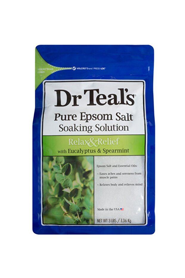 Dr Teal's Epsom Bath Salt - Eucalyptus&Spearmint 1.36Kg