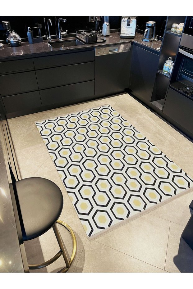Atlas Collection Multicolored Geometric Patterned Modern Decorative Carpet 35