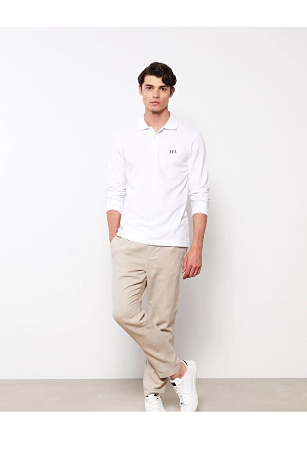 Polo Collar Long Sleeve Sweatshirt