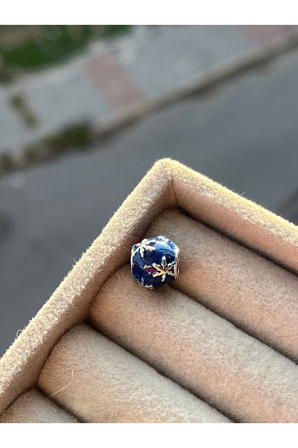 Mavi mineli kar tanesi charm - 1
