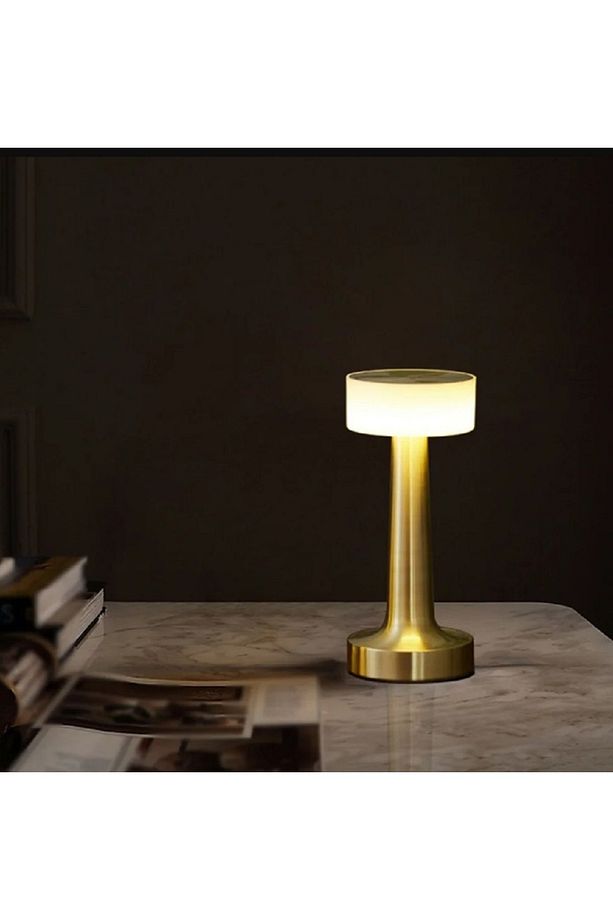 Yaratıcı Masa Lambası Retro Şarj Edilebilir Dokunmatik Led Odası Bar Restoran Sehpa Dekoratif Lamba - 1
