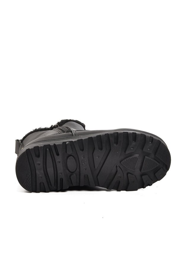 23003-F Siyah İçi Polarlı Çocuk Bot - 5