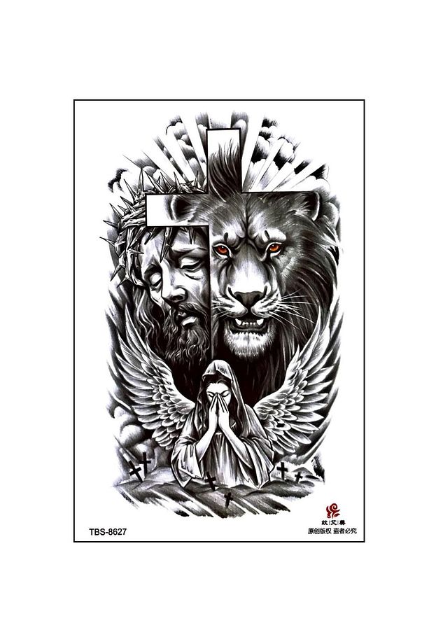 HZ.İSA ASLAN VE HAVARİ KOL  VUCUT İÇİN GEÇİCİ DÖVME - 3