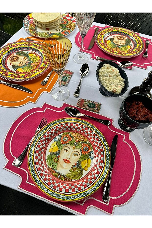 طقم مفارش طاولة فردية French، قطعتان