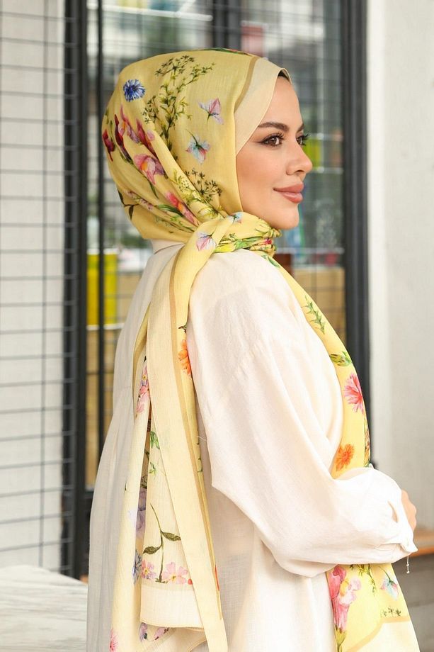 Desenli Yün Kaşmir Şal Modeli YUNKV02-05 - 3