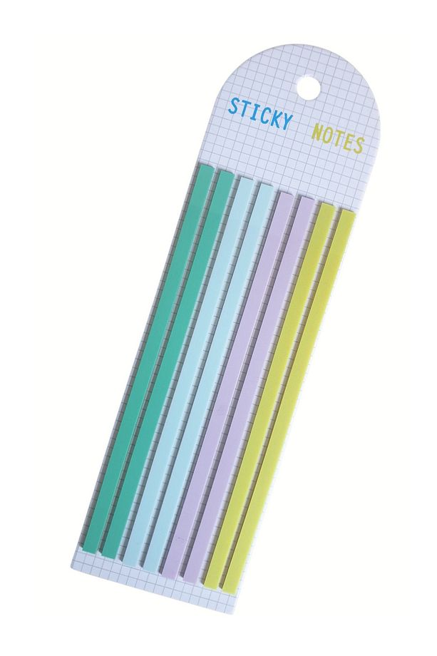 Şeffaf Renkli Uuzn Şerit Post it Yapışkanlı Not kağıdı Post-it Kitap Ayracı Postit 160 Yaprak Etiket - 1