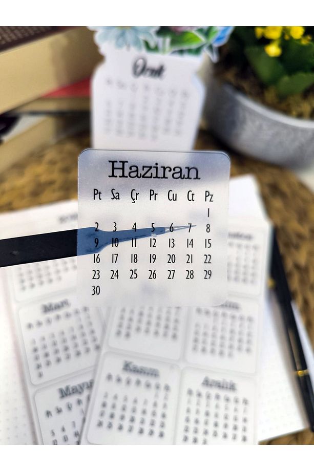 2025 Mini Şeffaf Sticker Takvim Seti / Ajanda Takvim Etiket Seti 2025 - 2
