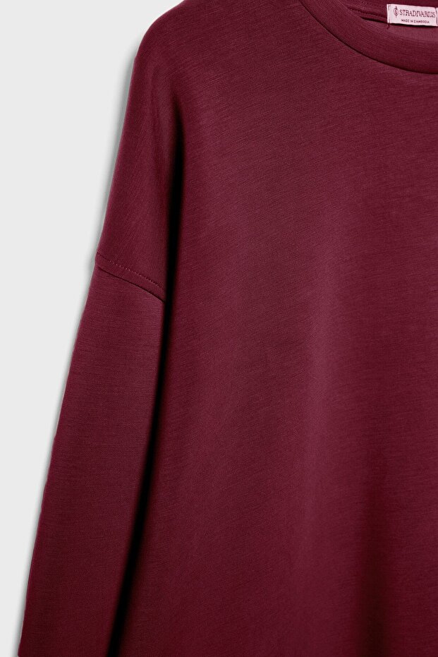 Yumuşak dokulu basic sweatshirt - 7