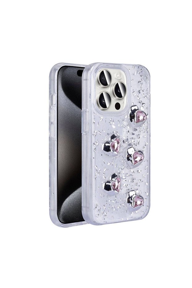 Compatible Case for Apple iPhone 15 Pro Max Airbag Glitter Back Surface Sparkle Silicone Cover